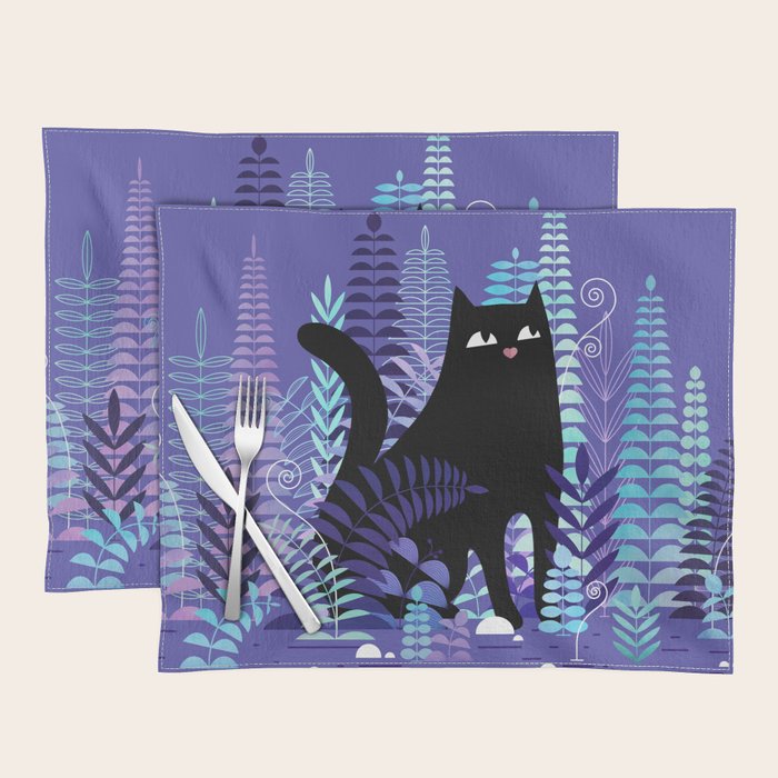 The Ferns (Black Cat Version) Placemat Gallery Image 1