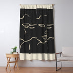 Minimal Abstract Art Three Faces Window Curtain Gallery Image 5