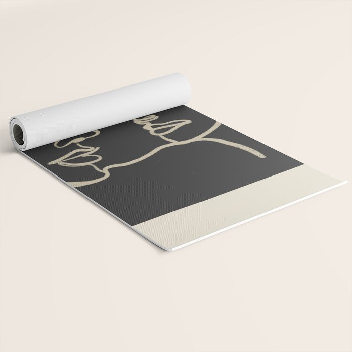 Minimal Abstract Art Three Faces Yoga Mat Gallery Image 2