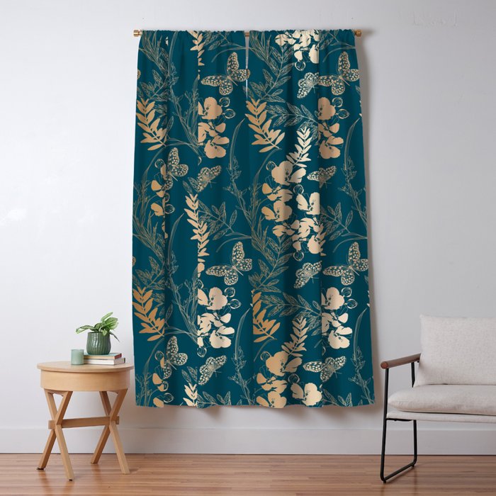 Exotic Florals and Butterflies Window Curtain Gallery Image 5