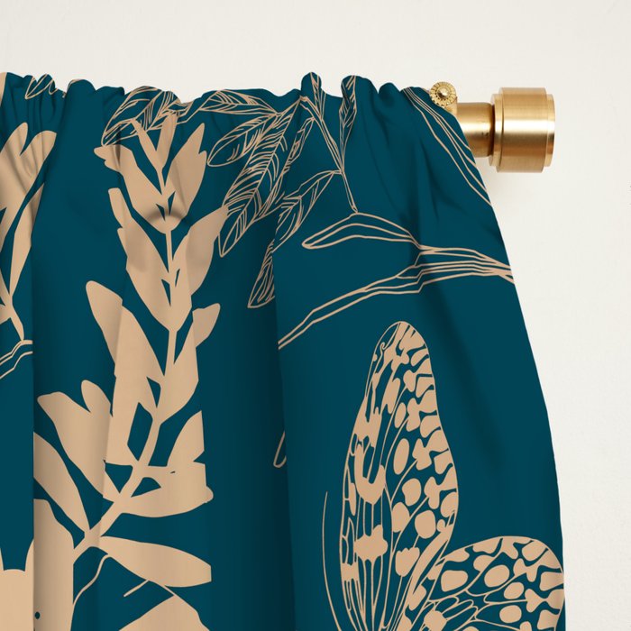 Exotic Florals and Butterflies Window Curtain Gallery Image 2