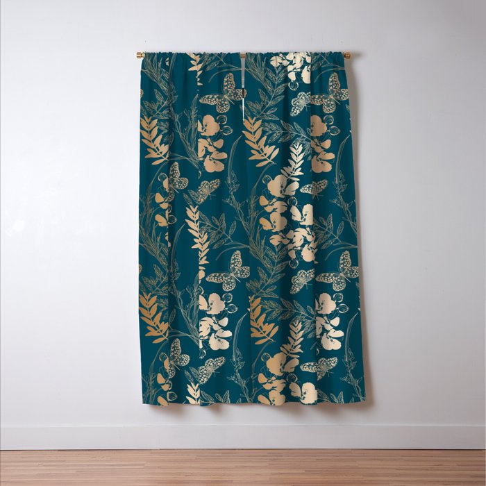 Exotic Florals and Butterflies Window Curtain Gallery Image 3