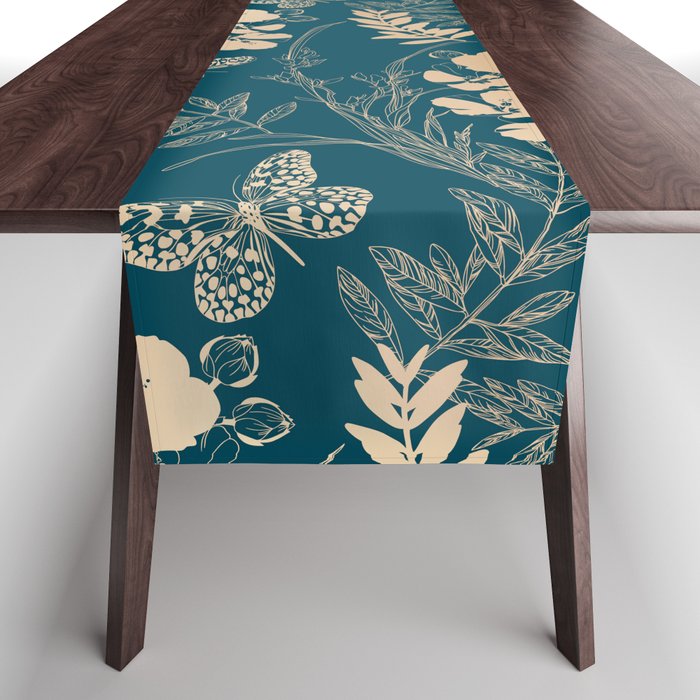 Exotic Florals and Butterflies Table Runner Gallery Image 1