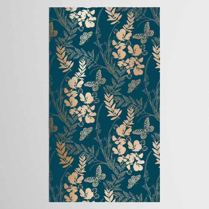 Exotic Florals and Butterflies Tablecloth Gallery Image 2