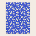 Vintage blue sea shell summer art pattern Notebook Gallery Image 4