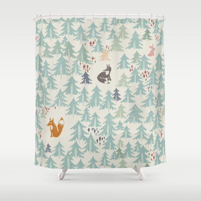 Black Forest Kids fox Shower Curtain Gallery Image 1