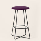 Plum Purple Solid Color Stool Gallery Image 1
