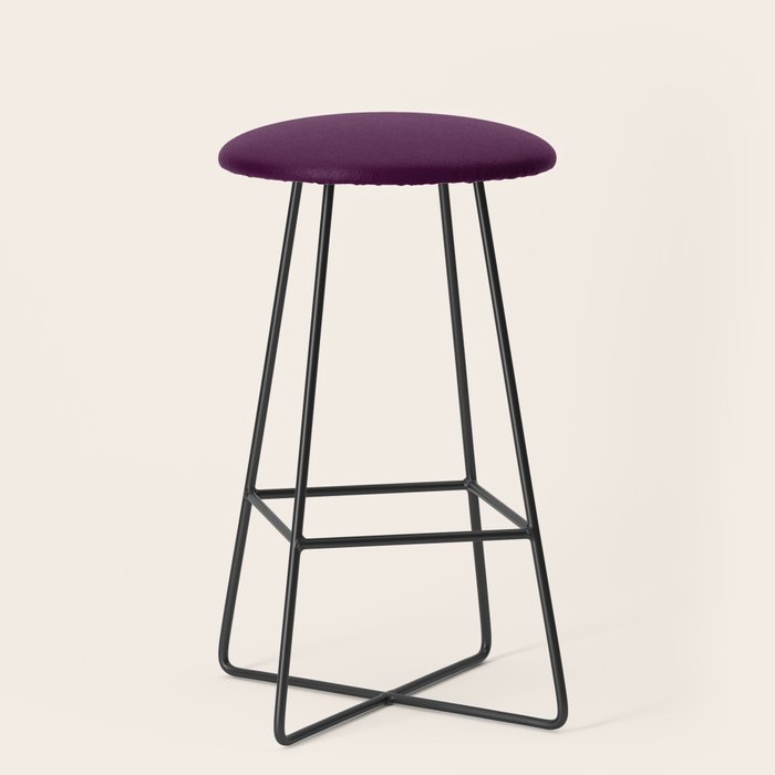 Plum Purple Solid Color Stool Gallery Image 1