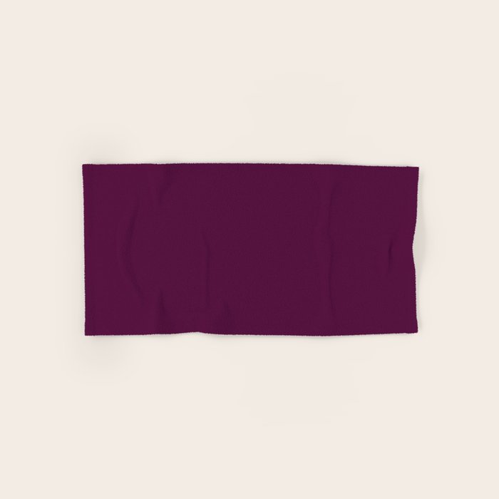 Plum Purple Solid Color Bath Towel Gallery Image 1