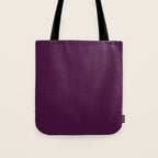 Plum Purple Solid Color Tote Bag Gallery Image 1