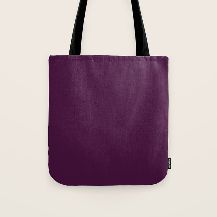 Plum Purple Solid Color Tote Bag Gallery Image 1