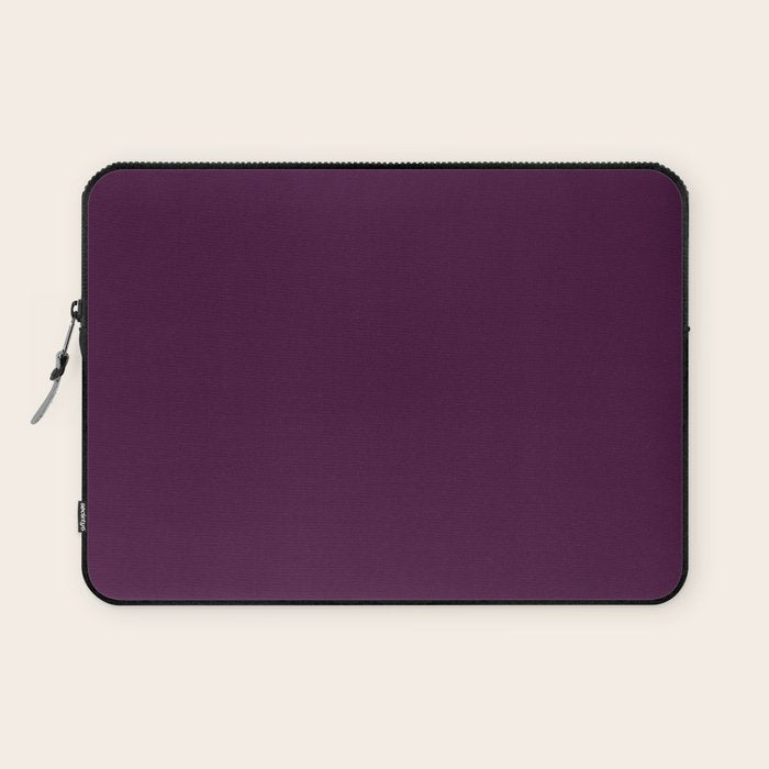 Plum Purple Solid Color Laptop Sleeve Gallery Image 1