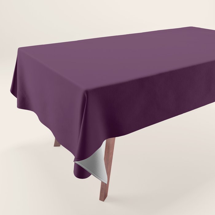 Plum Purple Solid Color Tablecloth Gallery Image 1