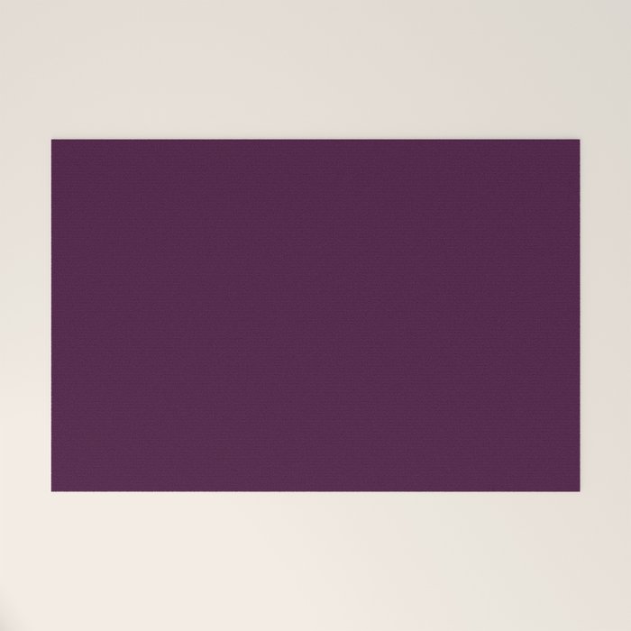 Plum Purple Solid Color Welcome Mat Gallery Image 1