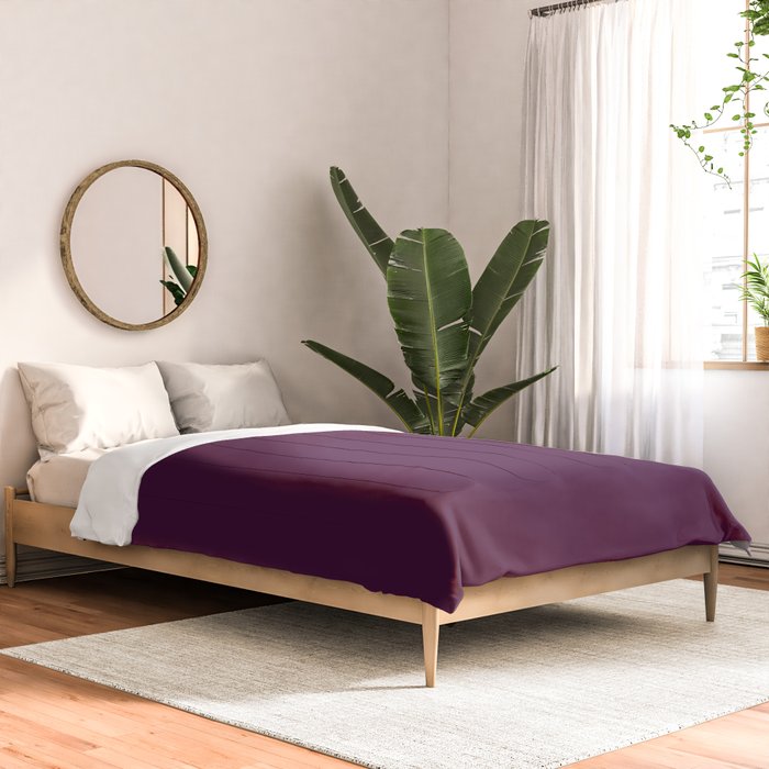 Plum Purple Solid Color Comforter Gallery Image 2