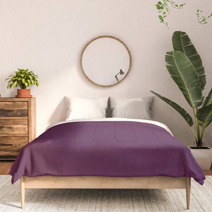 Plum Purple Solid Color Comforter Gallery Image 3
