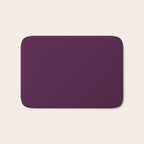 Plum Purple Solid Color Bath Mat Gallery Image 1