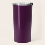 Plum Purple Solid Color Travel Mug Gallery Image 2