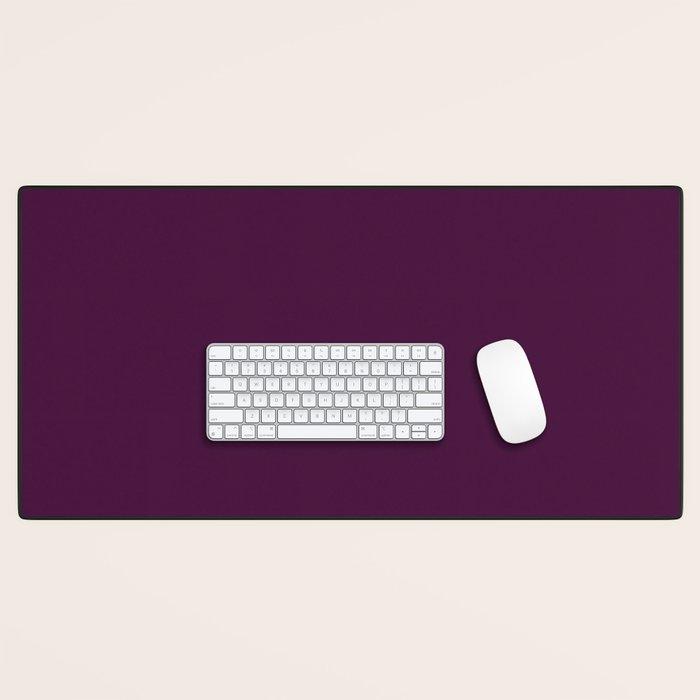 Plum Purple Solid Color Desk Mat Gallery Image 1