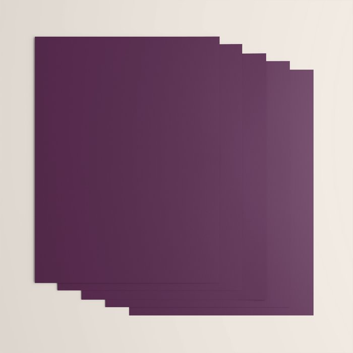Plum Purple Solid Color Wrapping Paper Gallery Image 3