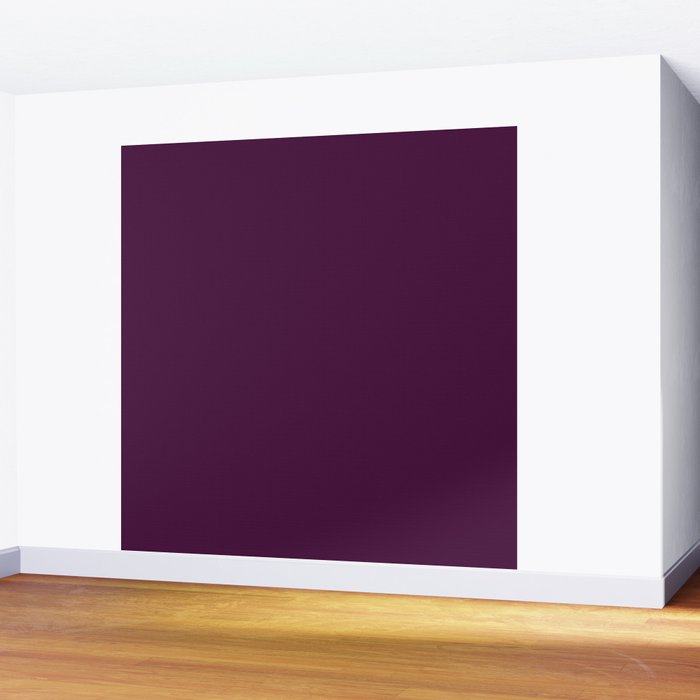 Plum Purple Solid Color Wall Mural Gallery Image 2