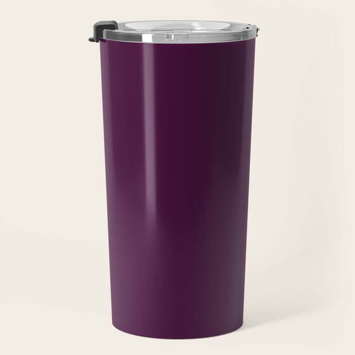 Plum Purple Solid Color Travel Mug Gallery Image 3