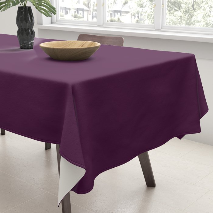 Plum Purple Solid Color Tablecloth Gallery Image 3