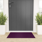 Plum Purple Solid Color Welcome Mat Gallery Image 3