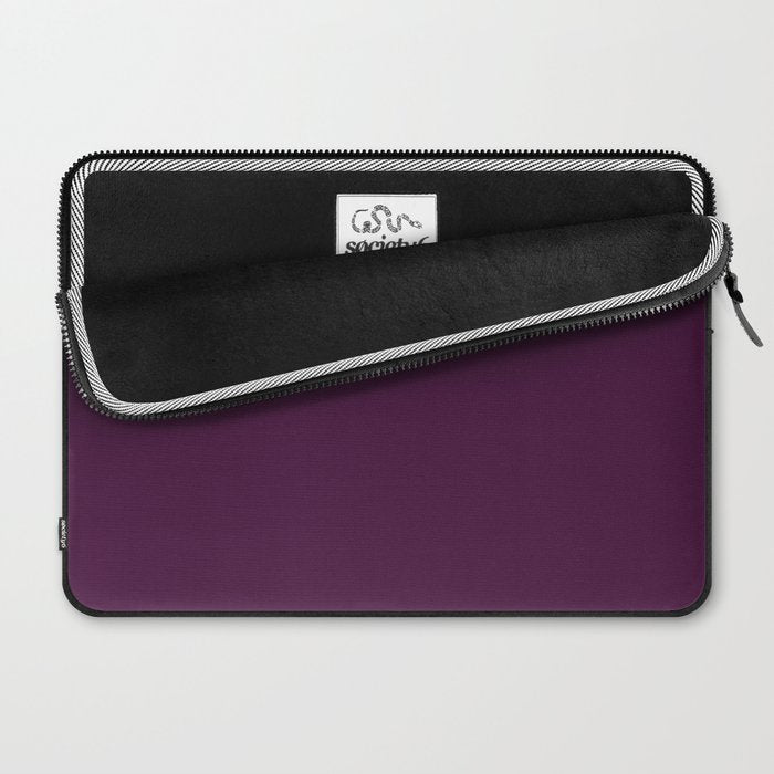 Plum Purple Solid Color Laptop Sleeve Gallery Image 2