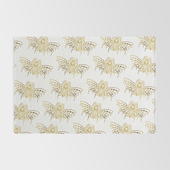 Death's Head Hawkmoth - Gold Palette Rug Gallery Image 2