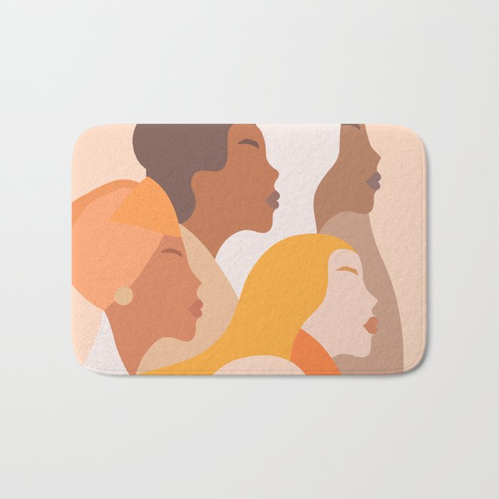 Girl Power - Strong womenâs Portrait 1. Neutral Bath Mat Gallery Image 1