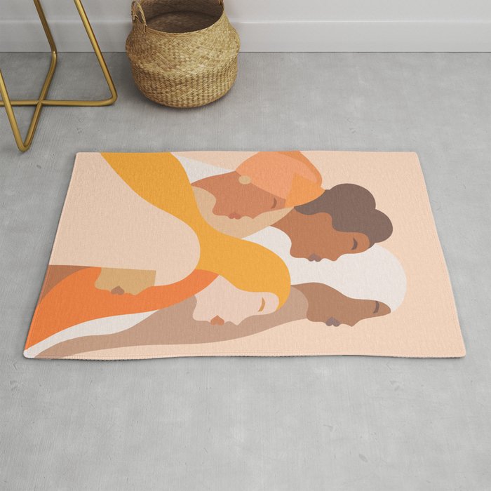 Girl Power - Strong womenâs Portrait 1. Neutral Rug Gallery Image 1