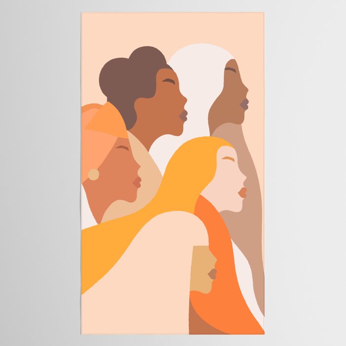 Girl Power - Strong womenâs Portrait 1. Neutral Tablecloth Gallery Image 2