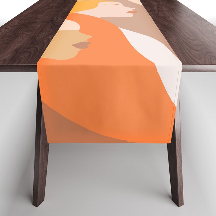 Girl Power - Strong womenâs Portrait 1. Neutral Table Runner Gallery Image 1