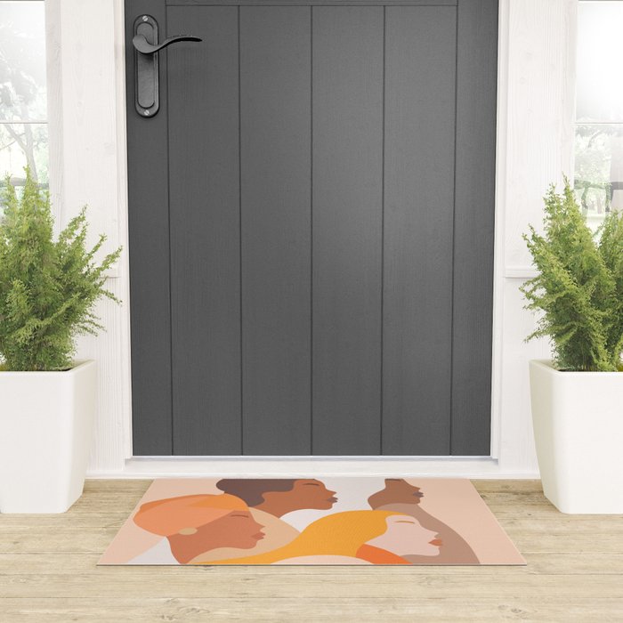 Girl Power - Strong womenâs Portrait 1. Neutral Welcome Mat Gallery Image 3