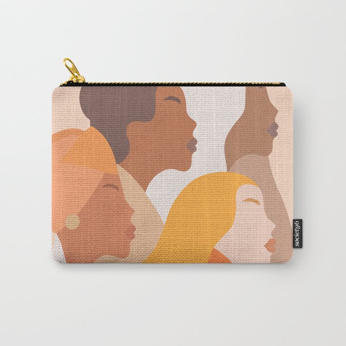 Girl Power - Strong womenâs Portrait 1. Neutral Carry All Pouch Gallery Image 1