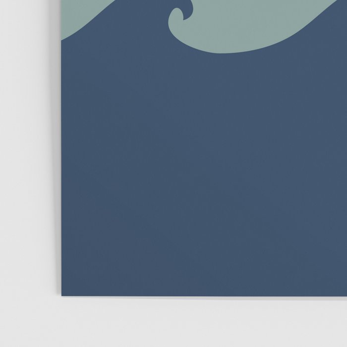 Retro, Sun and Wave Art, Blue and Orange Poster Gallery Image 3