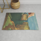 Serving up cake by the seaside - Cake slice Rug Gallery Image 1