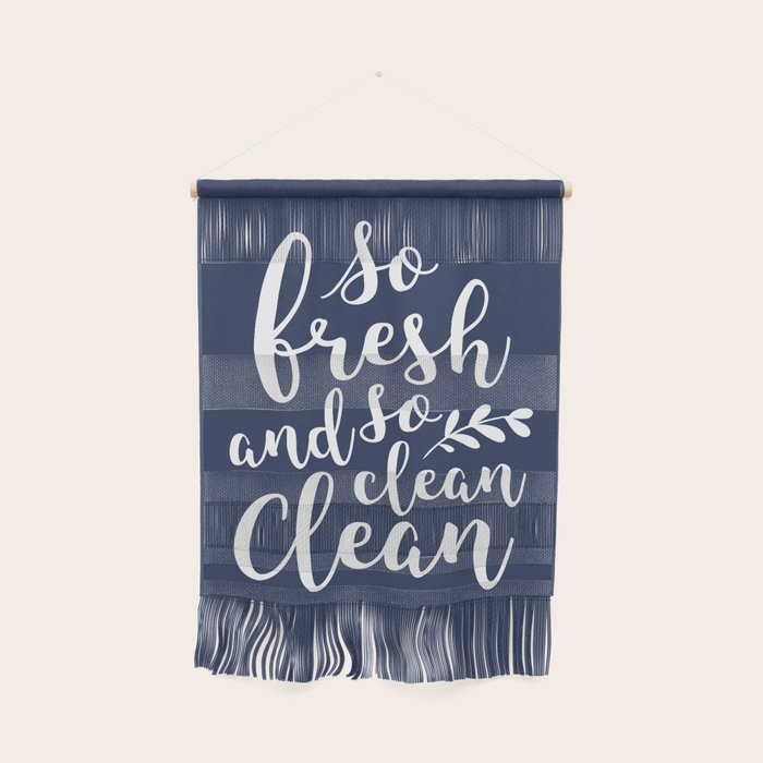 so fresh so clean clean (navy) Wall Hanging Gallery Image 1