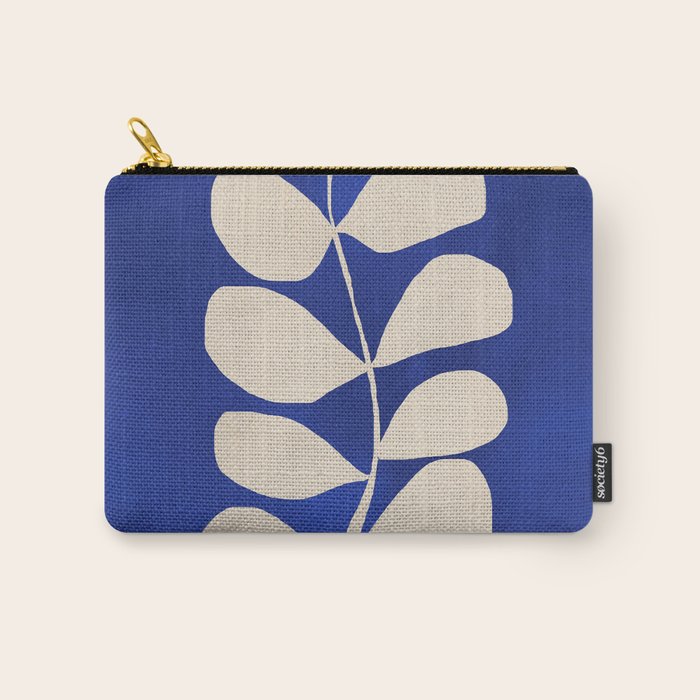 Abstract Minimal -Plant 3-2  Cobalt Blue Carry All Pouch Gallery Image 1