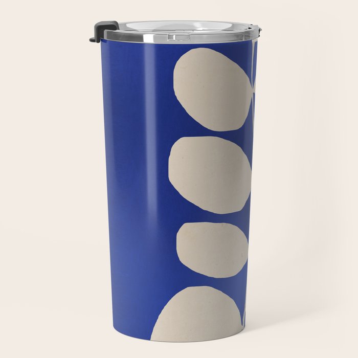 Abstract Minimal -Plant 3-2  Cobalt Blue Travel Mug Gallery Image 3