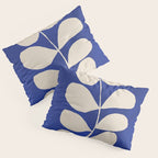 Abstract Minimal -Plant 3-2  Cobalt Blue Pillow Sham Gallery Image 3
