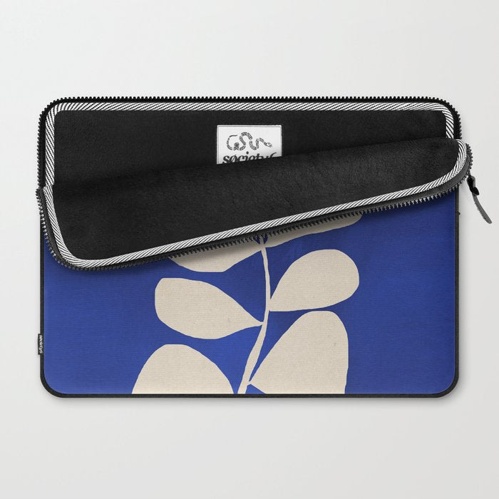 Abstract Minimal -Plant 3-2  Cobalt Blue Laptop Sleeve Gallery Image 2