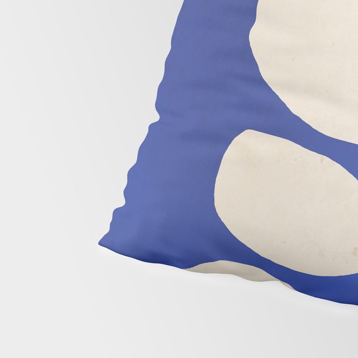 Abstract Minimal -Plant 3-2  Cobalt Blue Pillow Sham Gallery Image 4