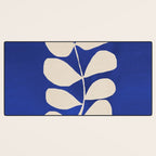 Abstract Minimal -Plant 3-2  Cobalt Blue Desk Mat Gallery Image 3