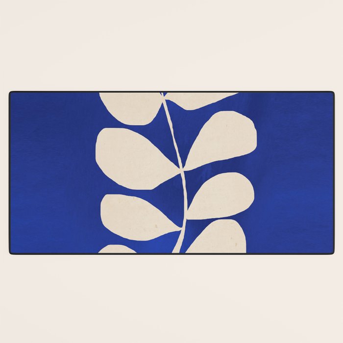 Abstract Minimal -Plant 3-2  Cobalt Blue Desk Mat Gallery Image 3