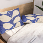 Abstract Minimal -Plant 3-2  Cobalt Blue Pillow Sham Gallery Image 2