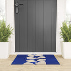 Abstract Minimal -Plant 3-2  Cobalt Blue Welcome Mat Gallery Image 3
