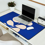 Abstract Minimal -Plant 3-2  Cobalt Blue Desk Mat Gallery Image 2