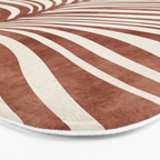 Dark Terracotta Abstract Leaf Artwork Bath Mat Gallery Image 3
